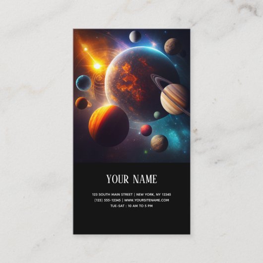 Visitekaartje van het zonnestelsel (Voorkant)