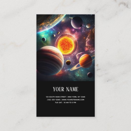 Visitekaartje van het zonnestelsel (Voorkant)