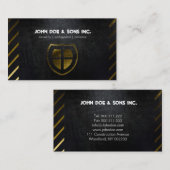 Visitekaartje van het zwarte beveiligingspictogram (Voorkant / Achterkant)