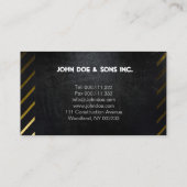 Visitekaartje van het zwarte beveiligingspictogram (Achterkant)