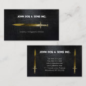 Visitekaartje van het zwarte beveiligingspictogram (Voorkant / Achterkant)