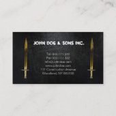 Visitekaartje van het zwarte beveiligingspictogram (Achterkant)