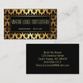 Visitekaartje van het zwarte en goudflens van het  (Voorkant / Achterkant)