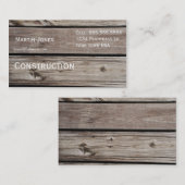 Visitekaartje van hout (Voorkant / Achterkant)