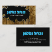 Visitekaartje van hout (Voorkant / Achterkant)