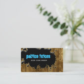 Visitekaartje van hout (Staand voorkant)