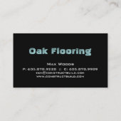 Visitekaartje van hout (Achterkant)