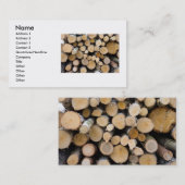 Visitekaartje van hout (Voorkant / Achterkant)