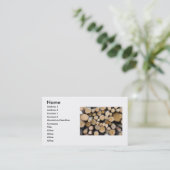 Visitekaartje van hout (Staand voorkant)