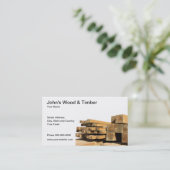 Visitekaartje van hout en hout (Staand voorkant)