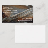 Visitekaartje van hout, weed (Voorkant / Achterkant)