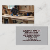 Visitekaartje van houtbewerker (Voorkant / Achterkant)
