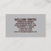 Visitekaartje van houtbewerker (Achterkant)