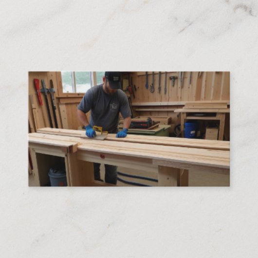 Visitekaartje van houtbewerker (Voorkant)