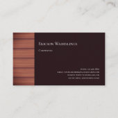 Visitekaartje van houtbruin hout (Voorkant)