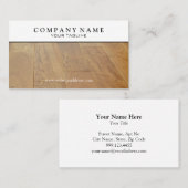 Visitekaartje van houten vloerbedekking (Voorkant / Achterkant)