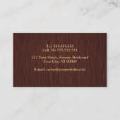 Visitekaartje van houtextuur (Achterkant)