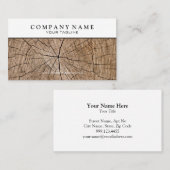 Visitekaartje van houtsprop (Voorkant / Achterkant)