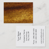 Visitekaartje van houtteak (Voorkant / Achterkant)