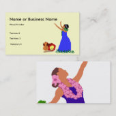 Visitekaartje van Hula-danser (Voorkant / Achterkant)