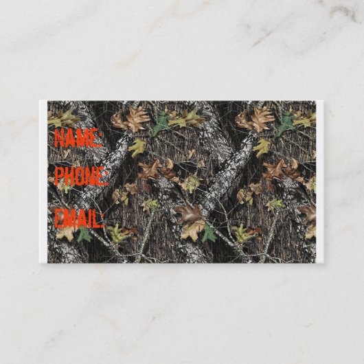 Visitekaartje van Hunting Camo (Voorkant)