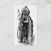 Visitekaartje van Indiaas opperhoofd (Achterkant)