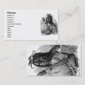 Visitekaartje van Indiaas opperhoofd (Voorkant / Achterkant)