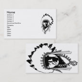 Visitekaartje van Indiaas opperhoofd (Voorkant / Achterkant)