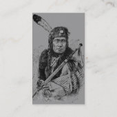 Visitekaartje van Indiaas opperhoofd (Achterkant)