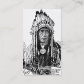 Visitekaartje van Indiaas opperhoofd (Achterkant)