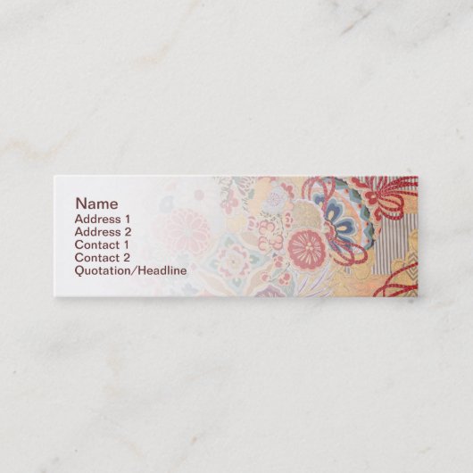 Visitekaartje van Japanse weefsels (Voorkant)