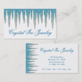 Visitekaartje van juwelen Icicle Blue Silver (Voorkant / Achterkant)