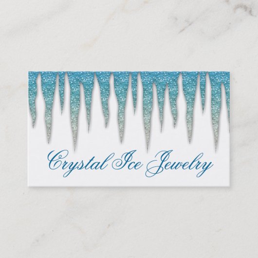 Visitekaartje van juwelen Icicle Blue Silver (Voorkant)
