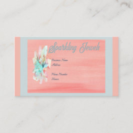 Visitekaartje van juwelen in peach en Turquoise