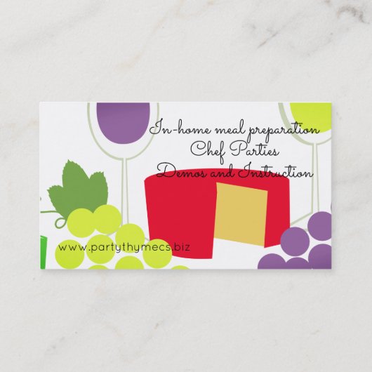 Visitekaartje van kaaswijn (Achterkant)