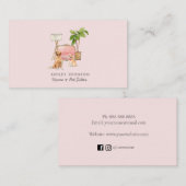 Visitekaartje van kabelgezelschapsdieren en huisze (Voorkant / Achterkant)