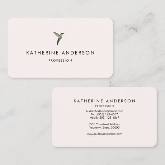 Visitekaartje van kalkoenen (Voorkant / Achterkant)