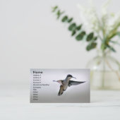 Visitekaartje van kalkoenen (Staand voorkant)