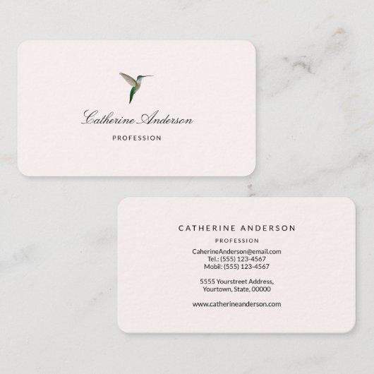 Visitekaartje van kalkoenen (Voorkant / Achterkant)