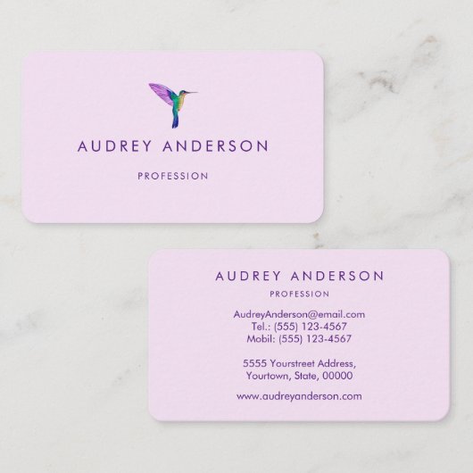 Visitekaartje van kalkoenen (Voorkant / Achterkant)