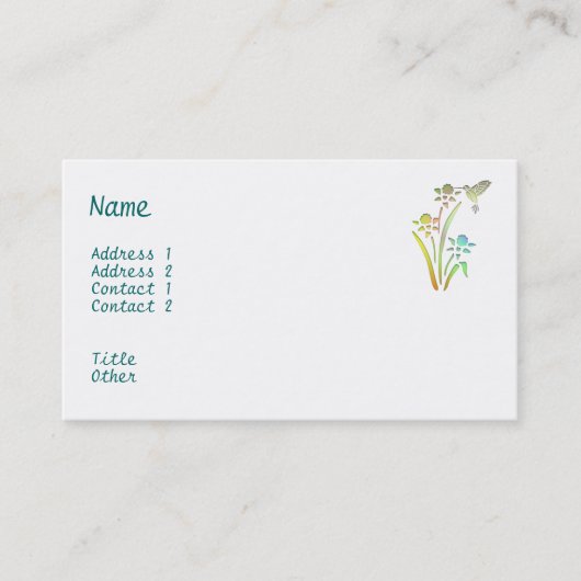 Visitekaartje van kalkoenen (Voorkant)