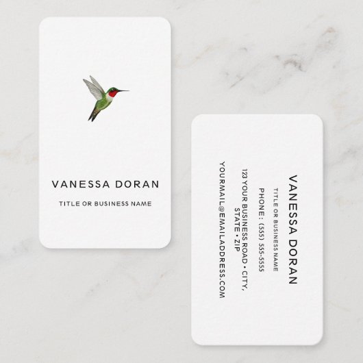 Visitekaartje van kalkoenen (Voorkant / Achterkant)