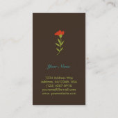 Visitekaartje van kalkoenen (Achterkant)