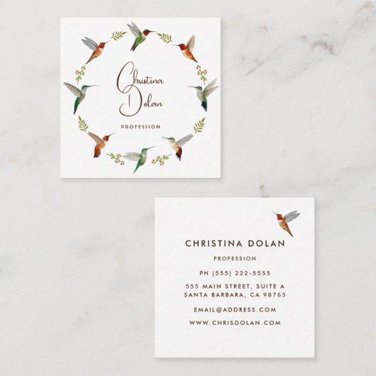 Visitekaartje van kalkoenen (Voorkant / Achterkant)