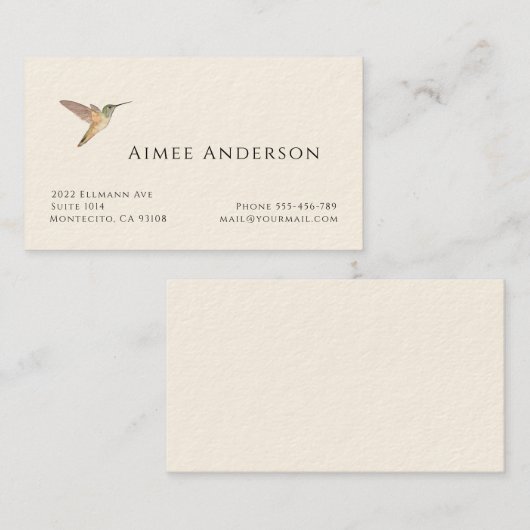 Visitekaartje van kalkoenen (Voorkant / Achterkant)