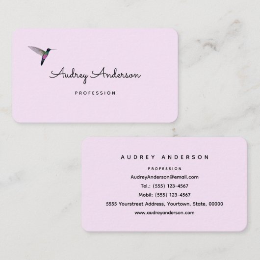 Visitekaartje van kalkoenen (Voorkant / Achterkant)