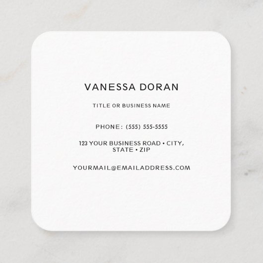 Visitekaartje van kalkoenen (Achterkant)