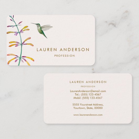 Visitekaartje van kalkoenen (Voorkant / Achterkant)