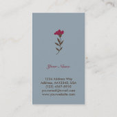 Visitekaartje van kalkoenen (blauw) (Achterkant)