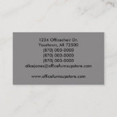 Visitekaartje van kantoor-meubelen, grijs (Achterkant)